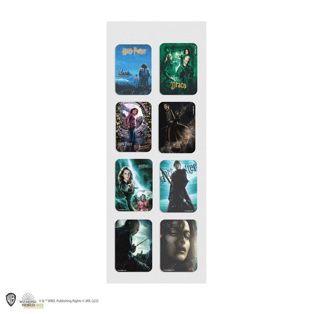 Ocho medallones de Harry Potter: Dumbledore, Draco, Hermione, Harry y más.
