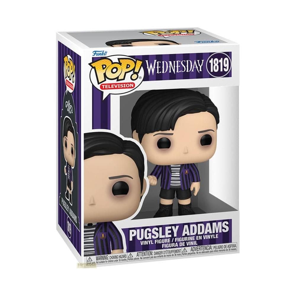 Figura de vinilo Funko Pop Wednesday 1819 Pugsley Addams en caja.