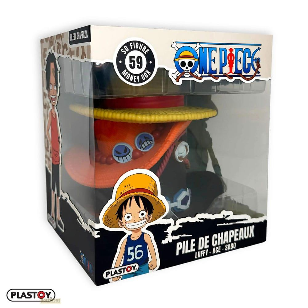 Hucha "Pile de Chapeaux" de One Piece con Luffy y Ace/Sabo.