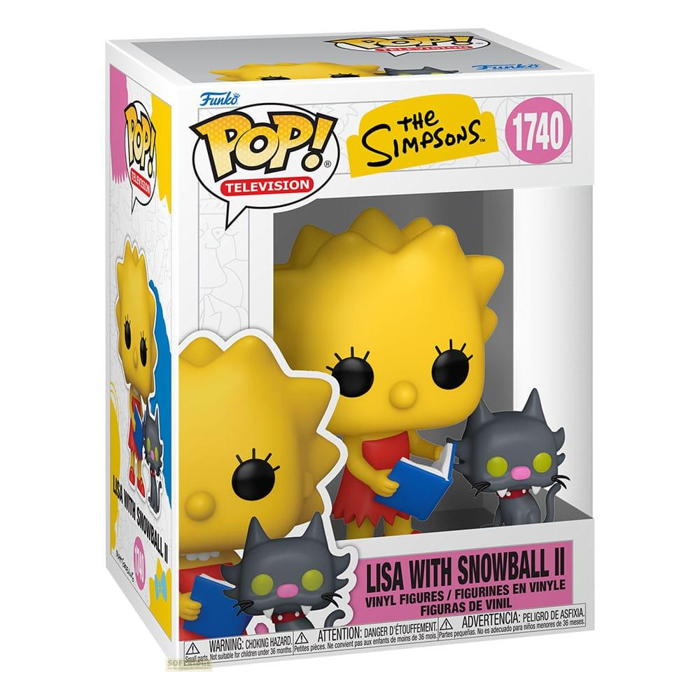 Figura Funko Pop! de Lisa Simpson con Bola de Nieve II de Los Simpson en caja.
