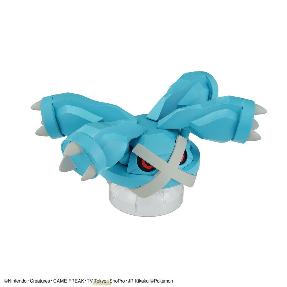 Eine blaue Pokémon-Figur mit roten Augen und einem grauen X auf dem Gesicht.