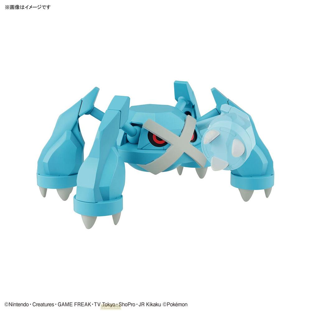 Ein blauer Pokémon-Roboter mit vier Beinen und einem X auf der Brust.