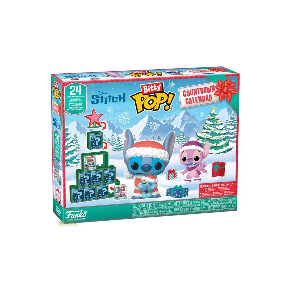 Calendario Stitch Bitty Pop! con figure e albero di Natale.