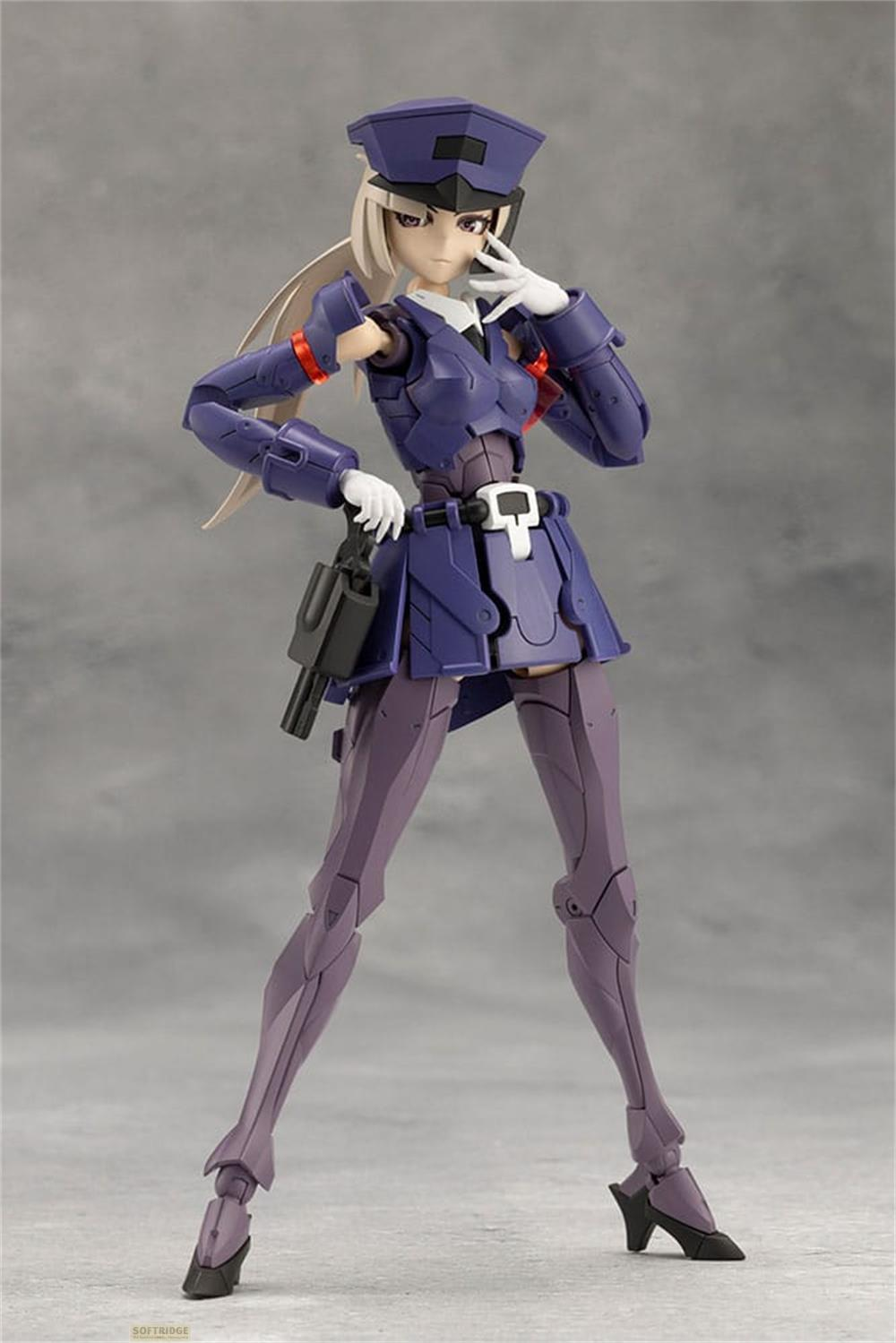 Figurine en uniforme bleu, portant un chapeau et un pistolet.
