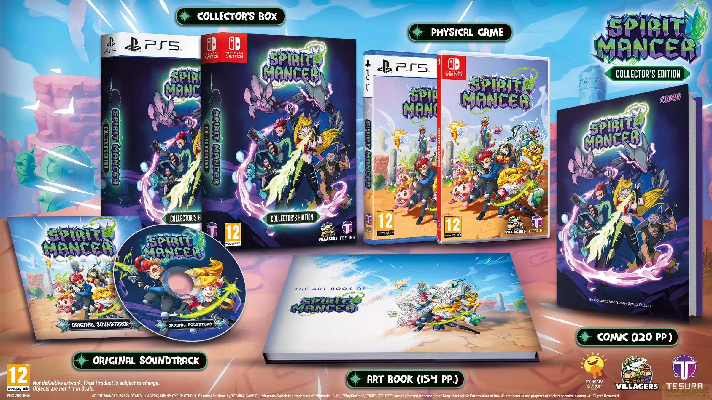 Spirit Mancer Edizione da Collezione con giochi, colonna sonora, fumetto e artbook.