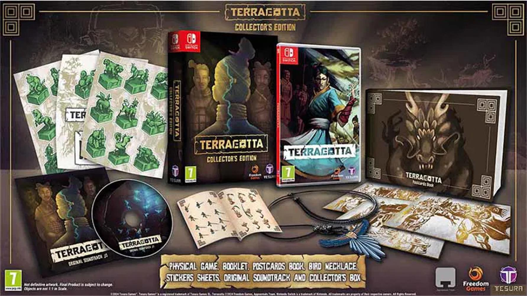 Edizione da Collezione Terracotta: custodie, CD, libro, adesivi, collana.