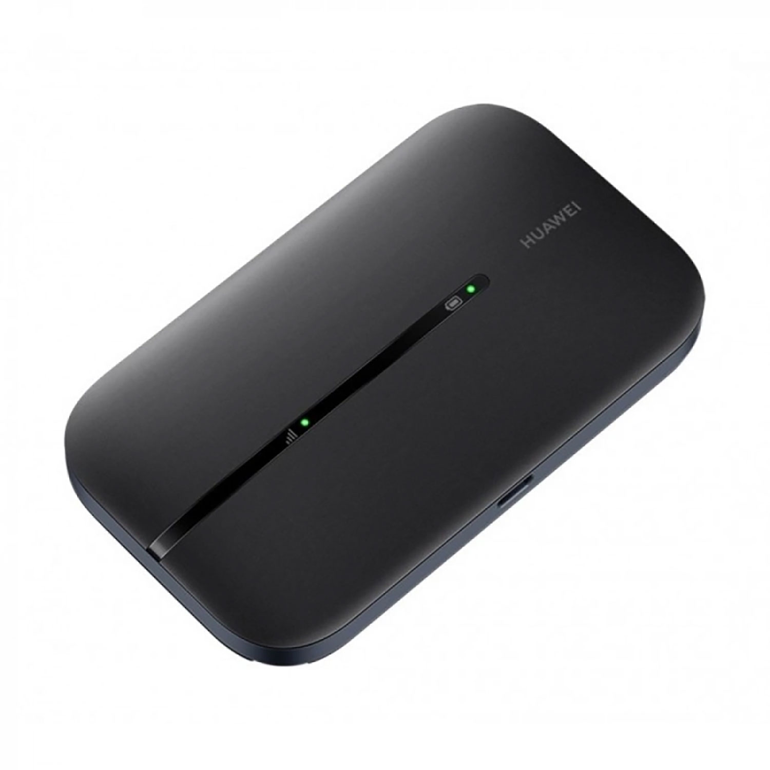 Schwarzer Huawei mobiler WLAN-Hotspot mit grüner LED-Anzeige.