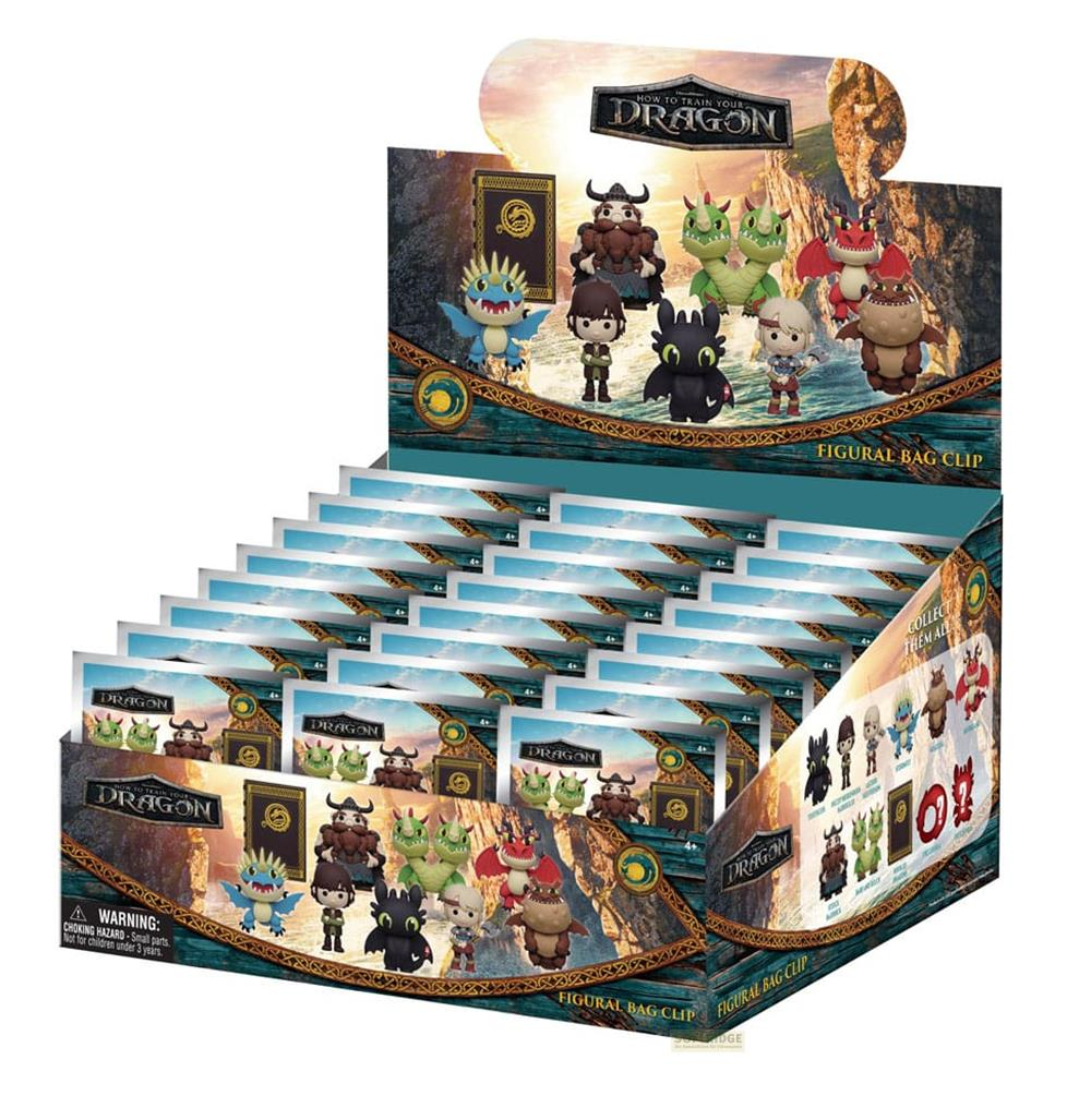 Embalaje de clips de figura coleccionables de 'Cómo entrenar a tu dragón'.
