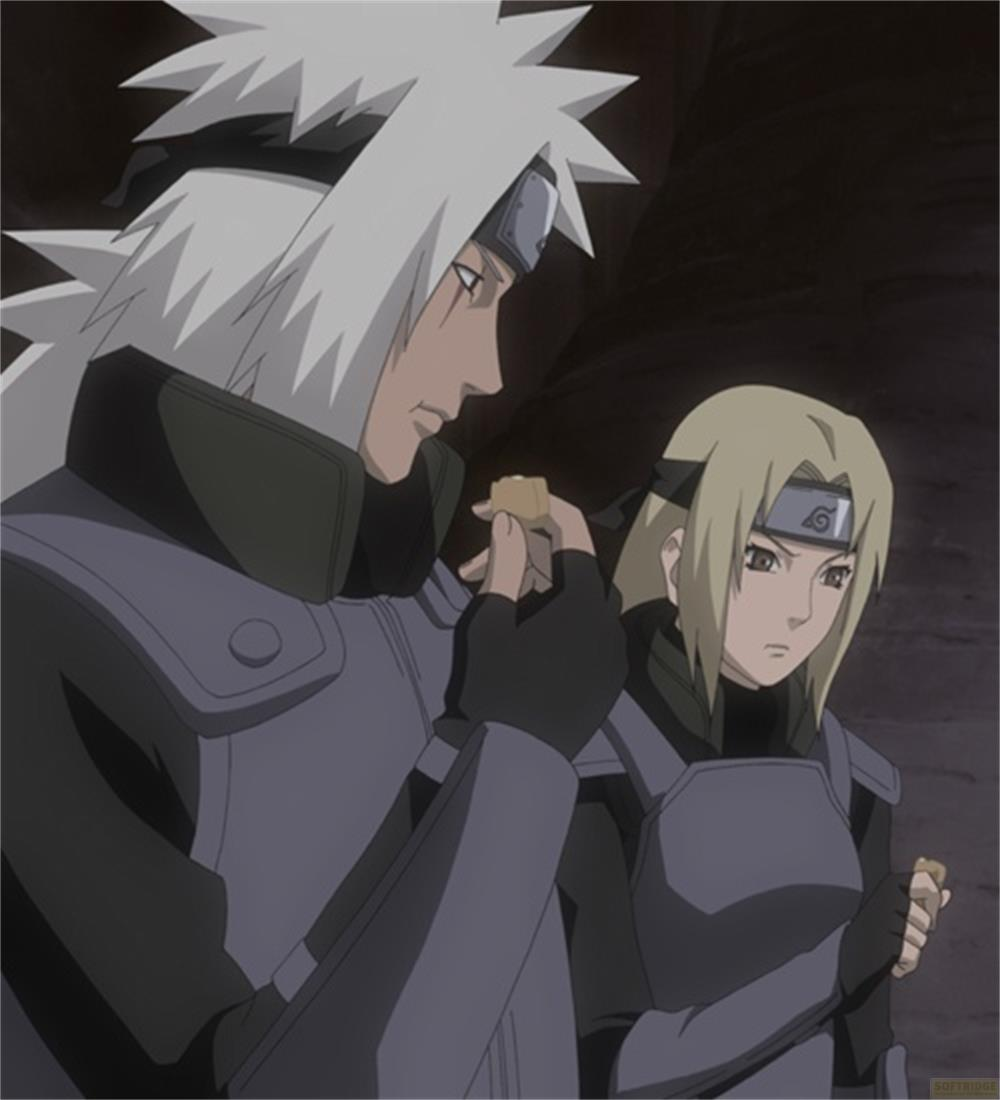 Due personaggi anime in armatura tengono snack. Uomo con capelli bianchi e donna bionda.