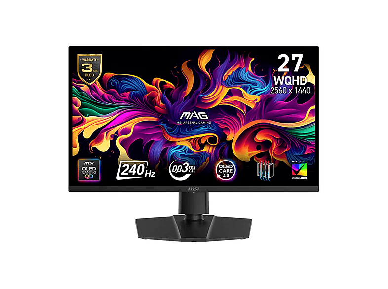 MSI MAG 273QP QD-OLED X24 2560x1440 240Hz HDMI DP 27 inç WQHD 0,03