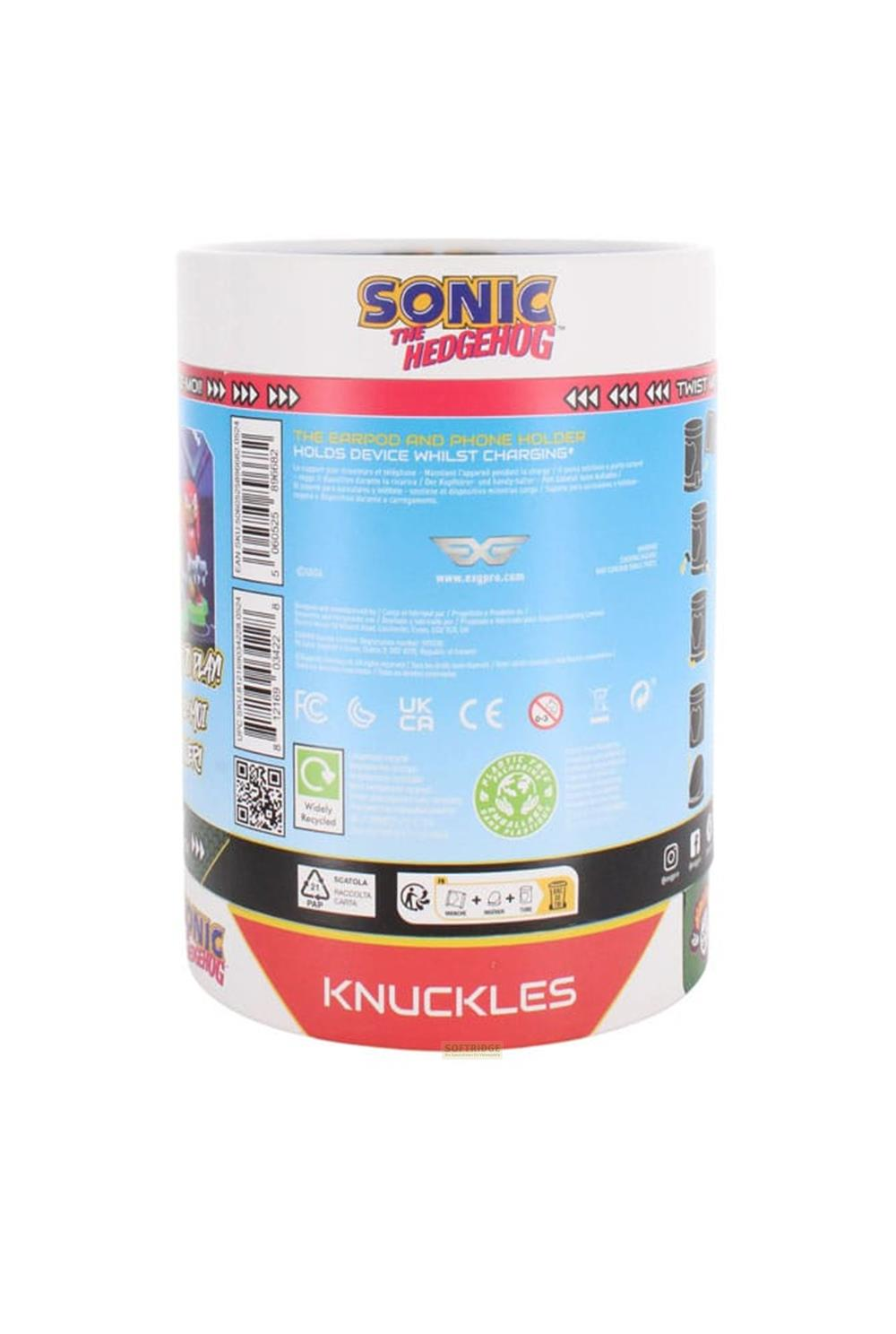 Opakowanie uchwytu na słuchawki i telefon Sonic the Hedgehog.
