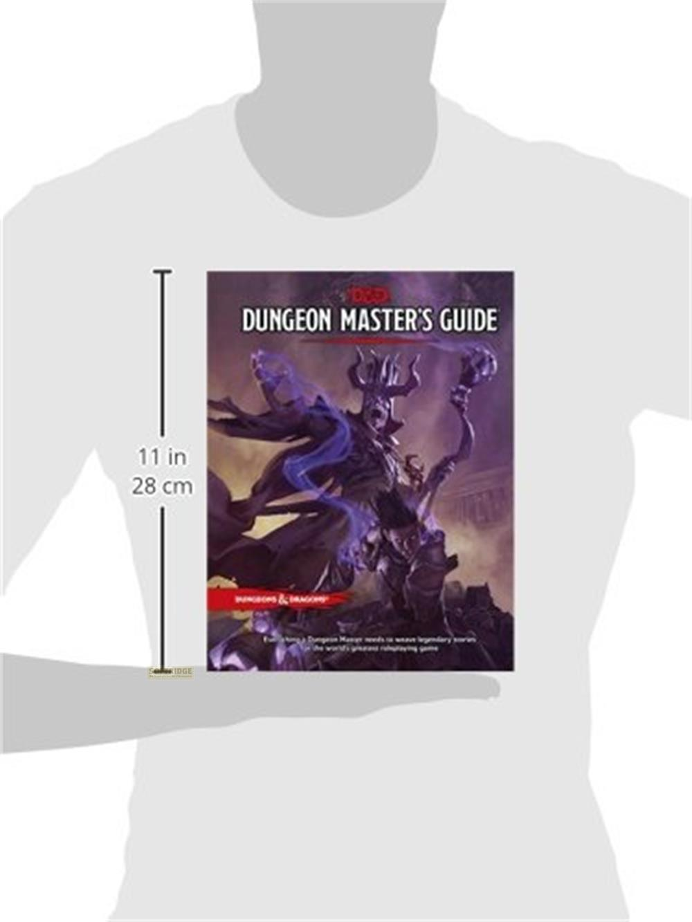 Dungeon Master's Guide Buchcover mit dämonischer Figur und blauen Rauchwolken.
