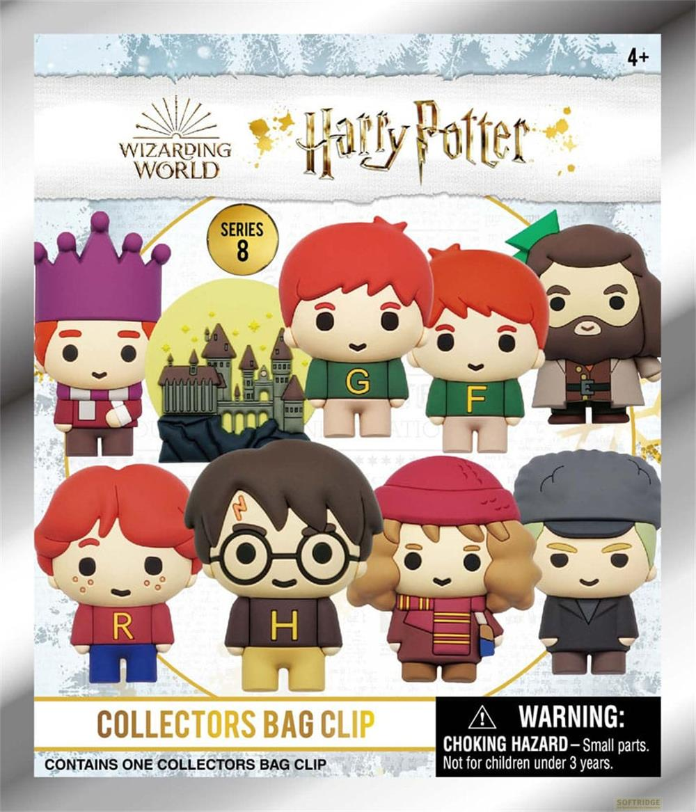 Clips de bolso coleccionables de Harry Potter Serie 8 con varios personajes.