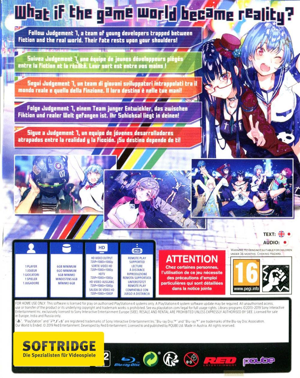 Copertina gioco con personaggi anime e info. "What if the game world became reality?"
