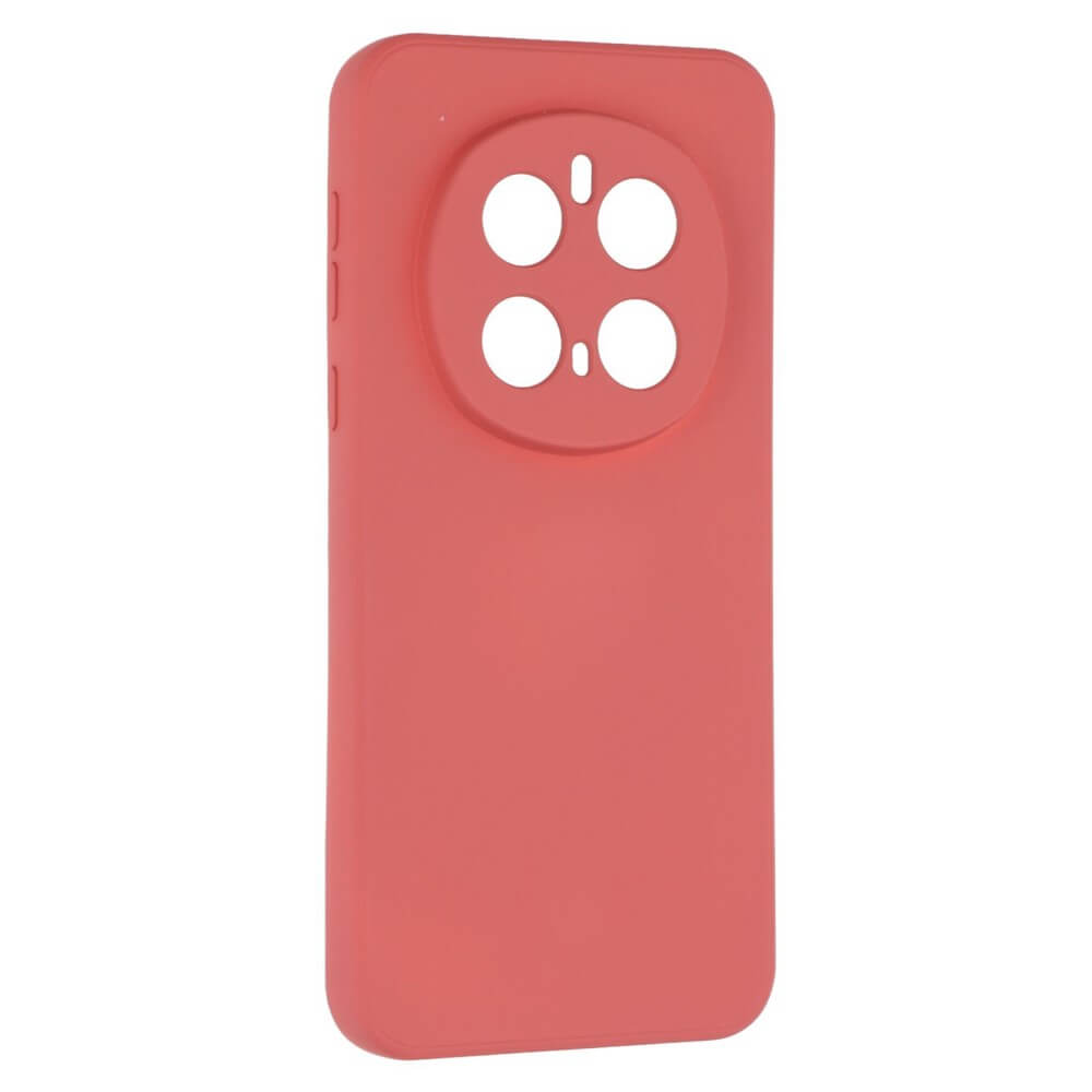 Coque de téléphone rouge avec découpes pour quatre caméras et flash.