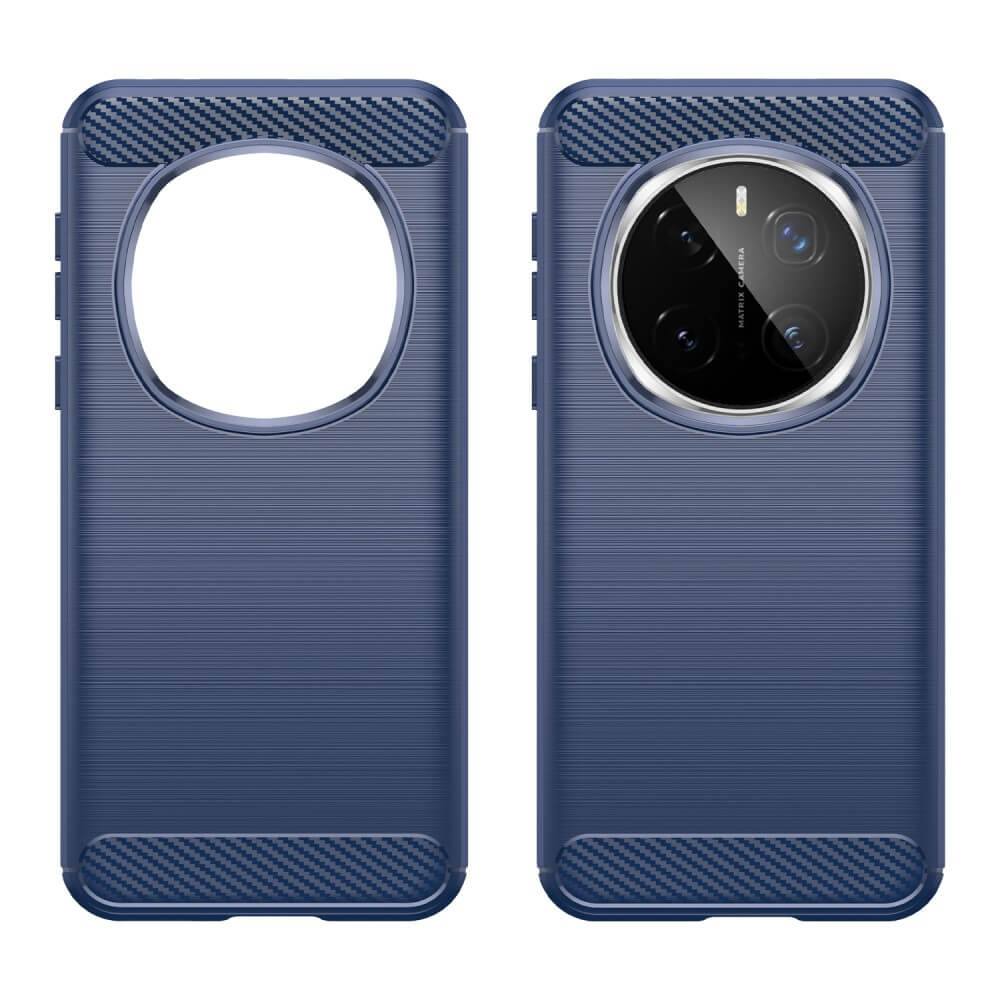 Deux coques de téléphone bleues avec surfaces texturées et protection.