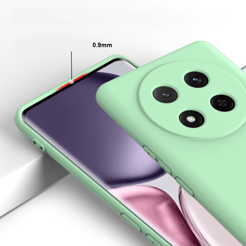 Coque de téléphone vert menthe avec protubérance caméra et indicateur 0,9 mm.