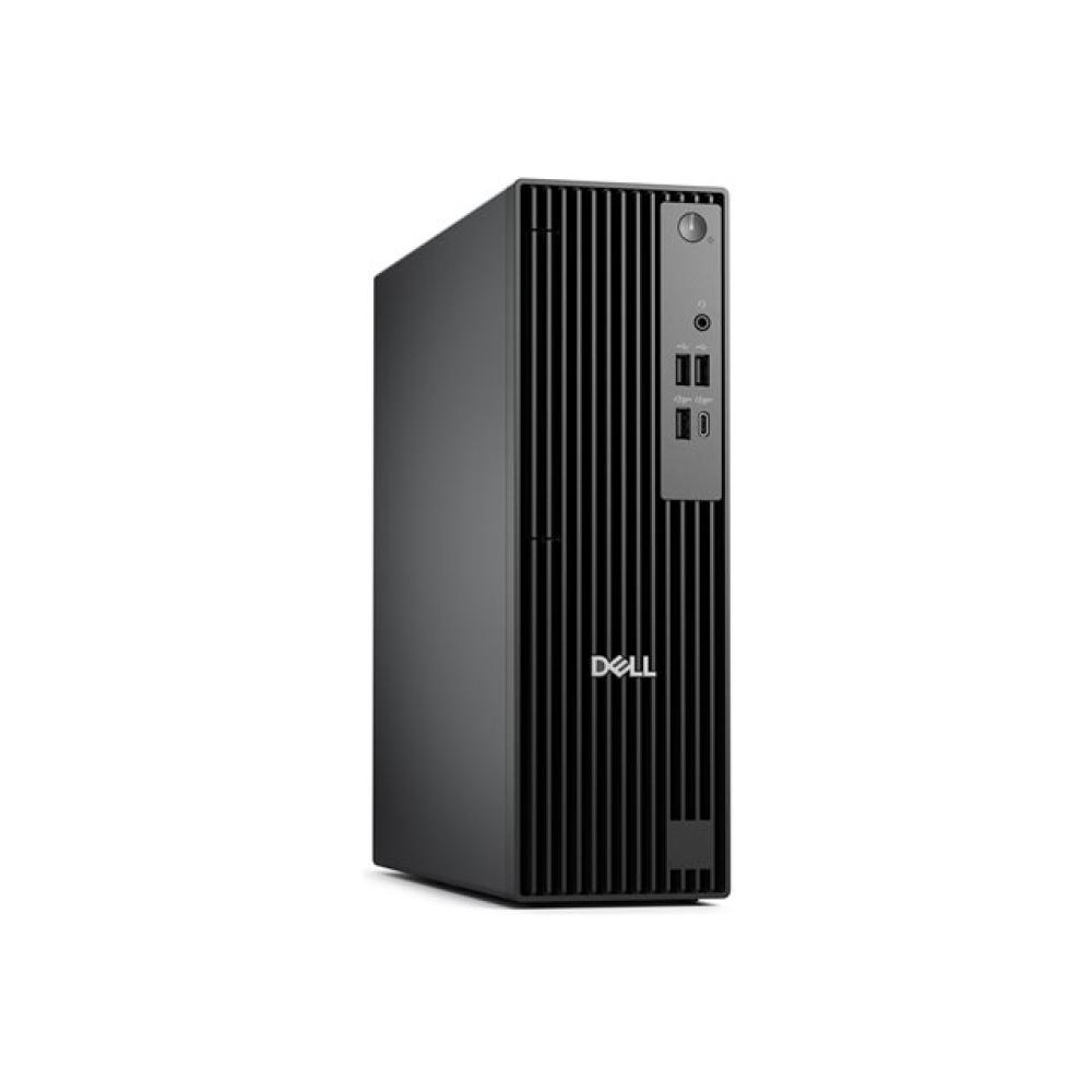 PC torre Dell negro con rejillas verticales y puertos frontales.
