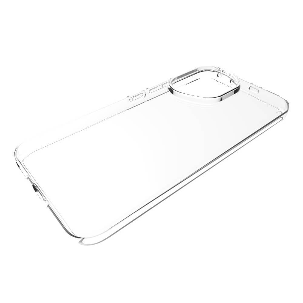 Coque de téléphone transparente avec découpe pour objectifs photo.