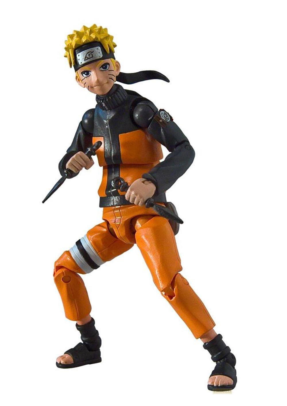 Figura de acción de Naruto con traje naranja.