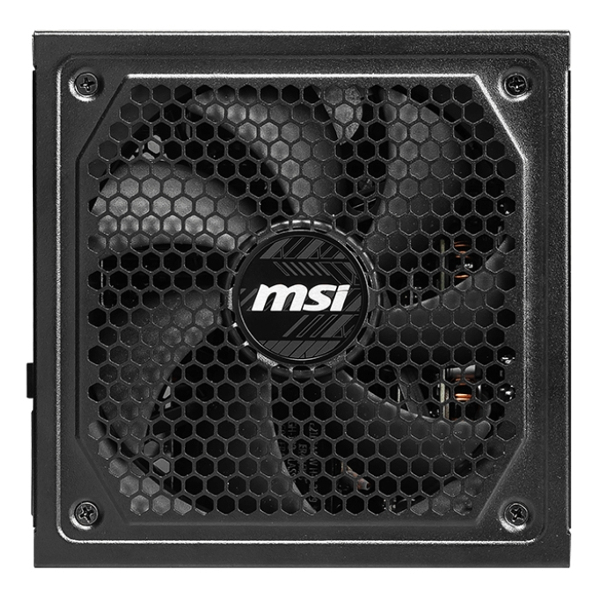 Alimentatore nero con logo MSI e griglia ventola.