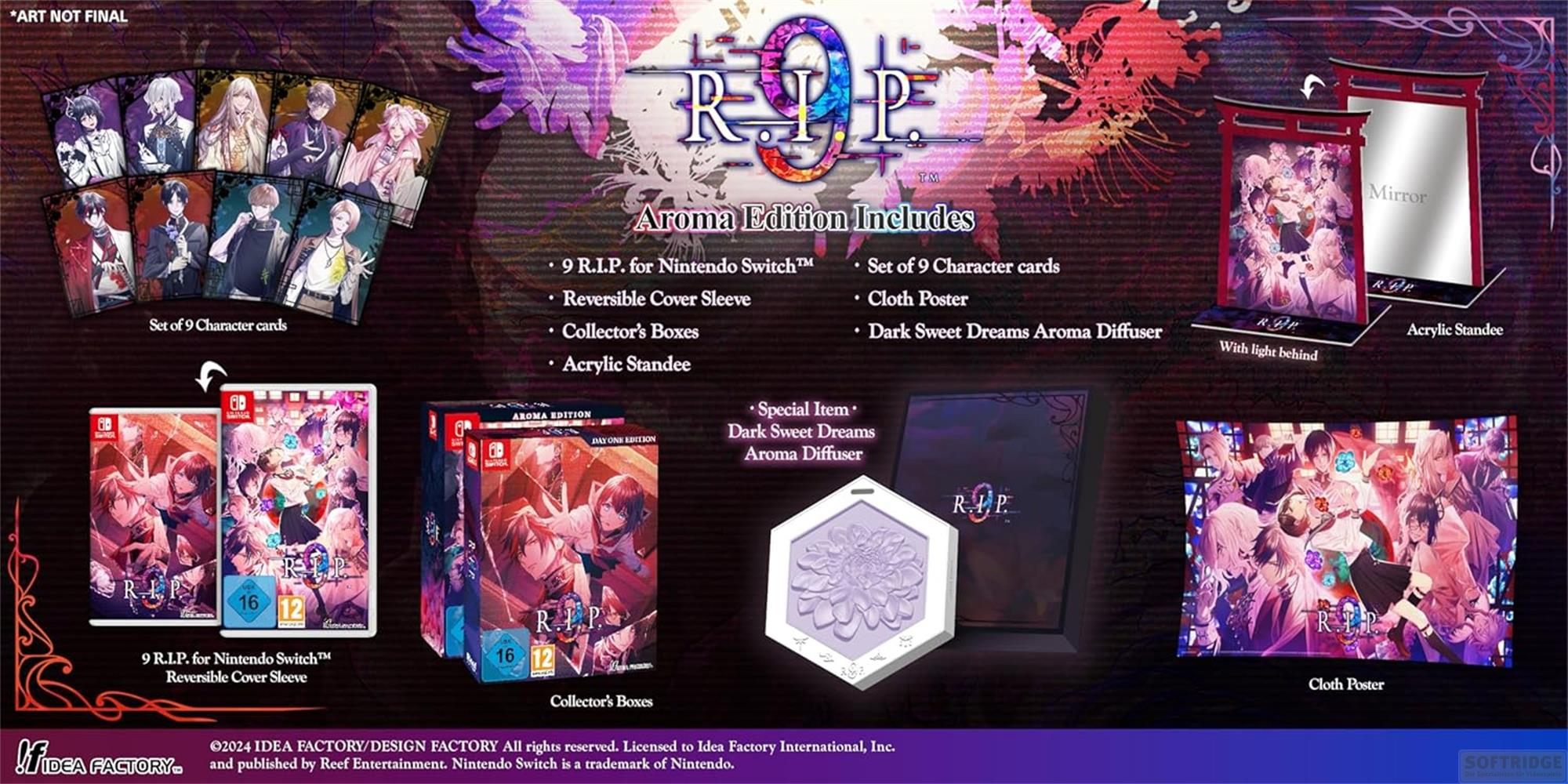 Das "Aroma Edition"-Bundle für Nintendo Switch enthält Spiele, Karten, einen Diffusor und mehr.