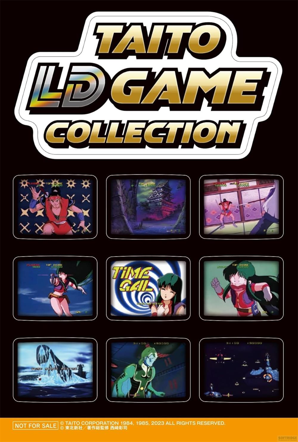 Immagine del titolo: Taito LD Game Collection con 9 finestre di gioco.