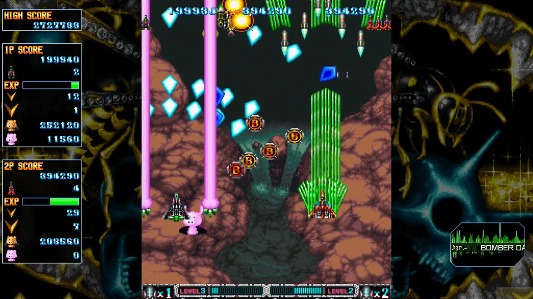 Uno sparatutto arcade retrò con astronavi, nemici e punteggi alti.