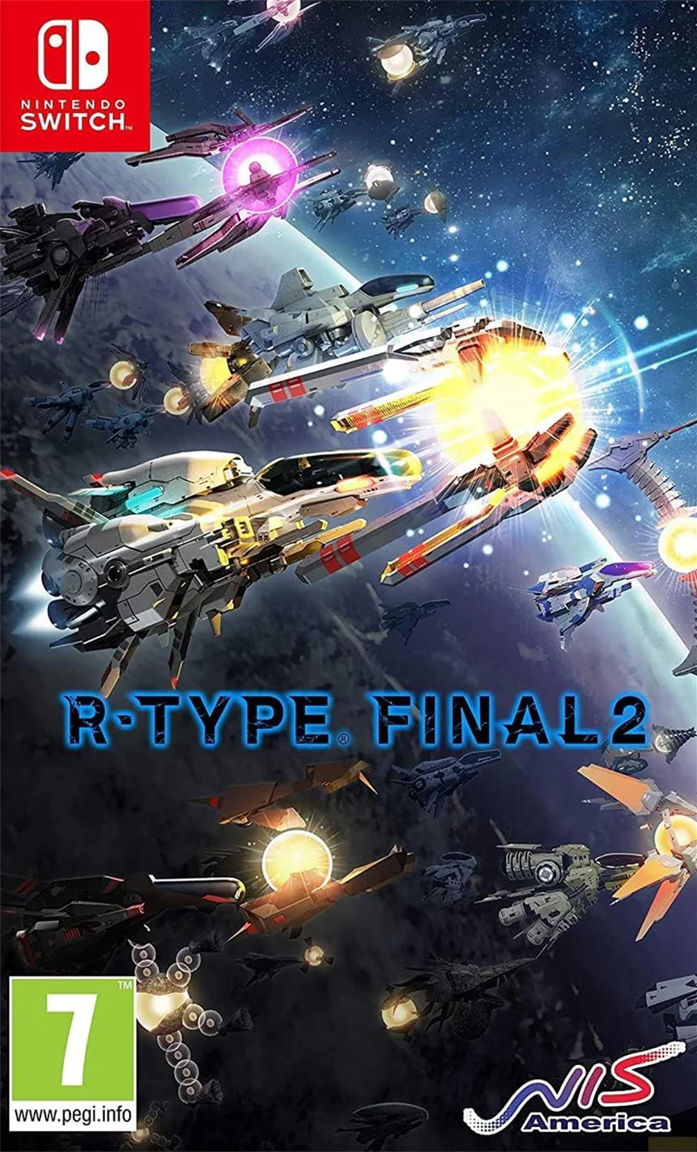 Battaglia spaziale con navi, logo R-Type Final 2.