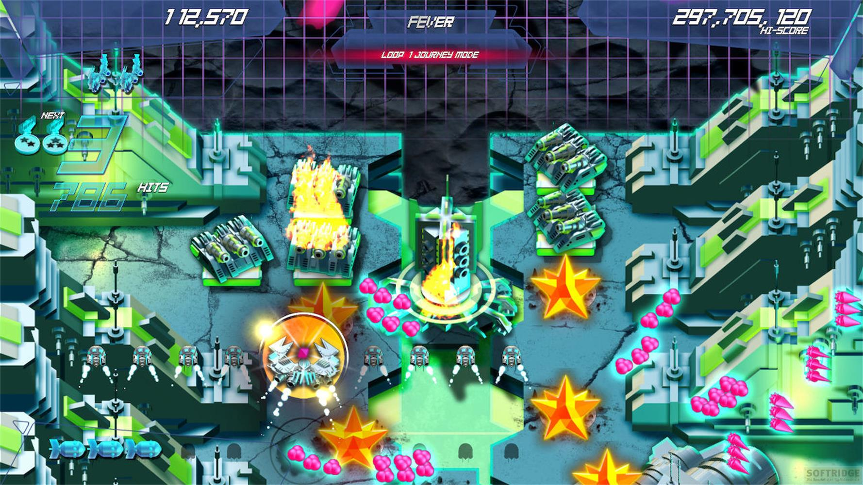 Un colorato gioco di fantascienza con astronavi, stelle e nemici.