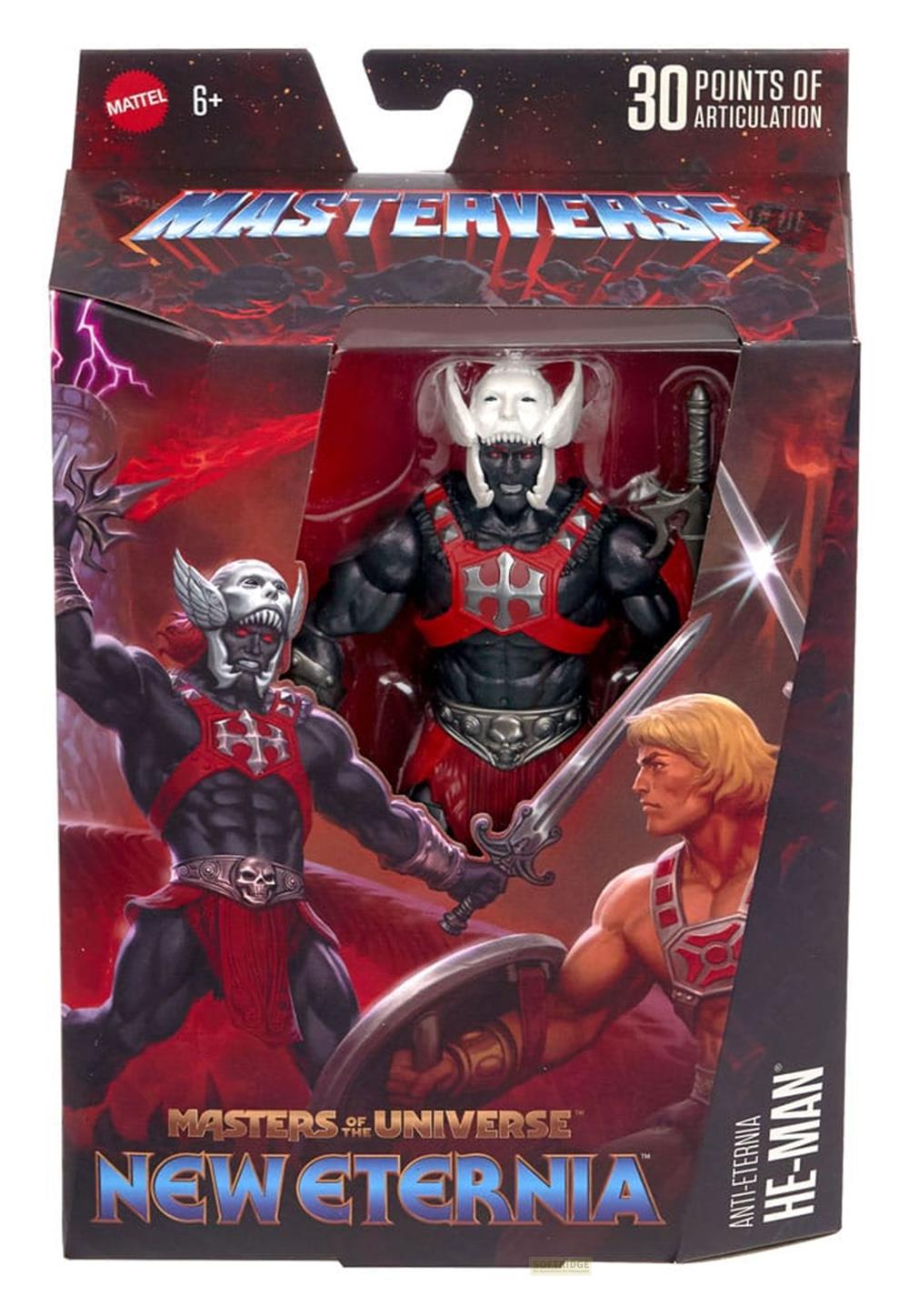 Confezione action figure Masters of the Universe con Anti-Eternia He-Man e He-Man.