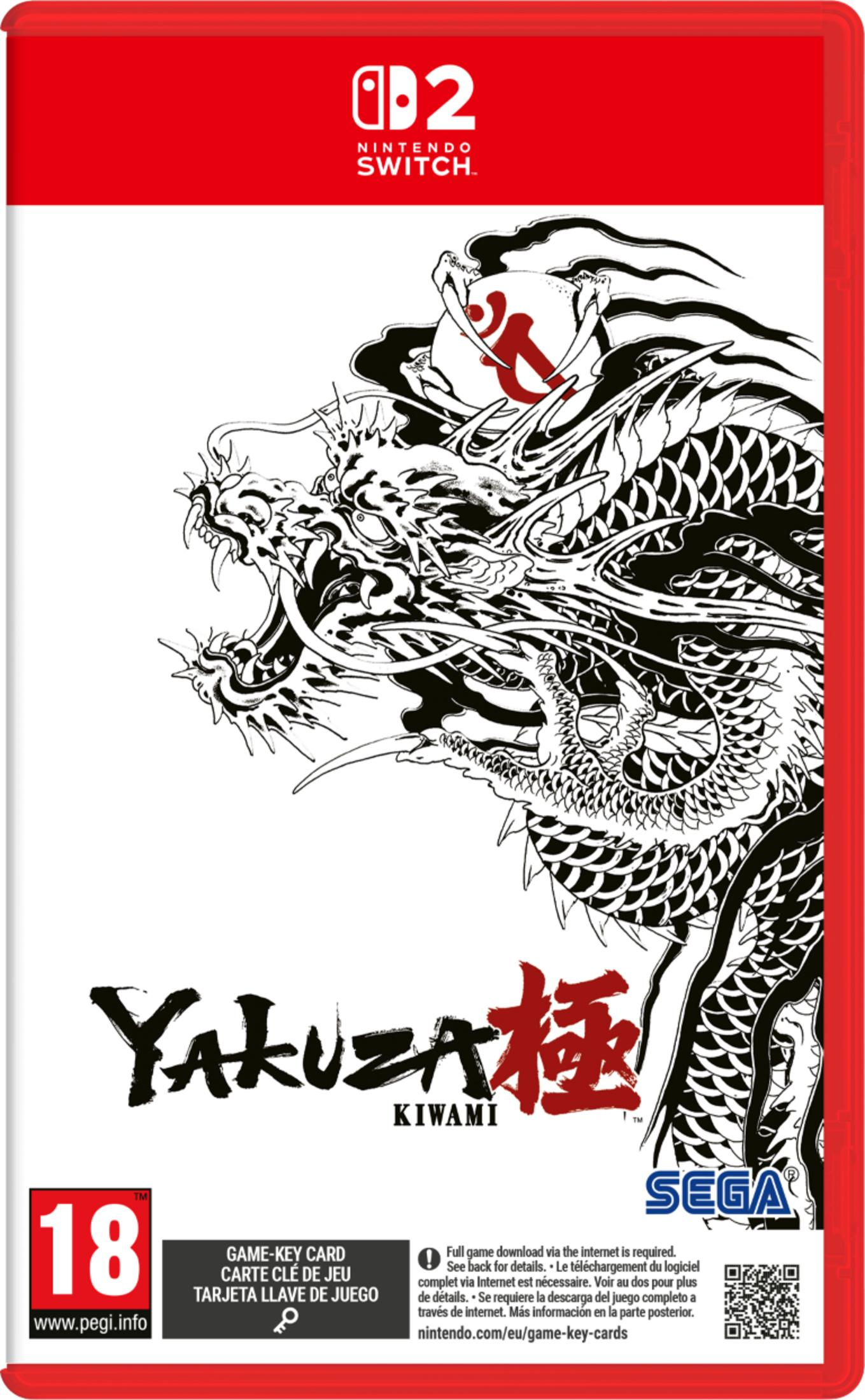 Yakuza Kiwami per Nintendo Switch. Un drago adorna la copertina.
