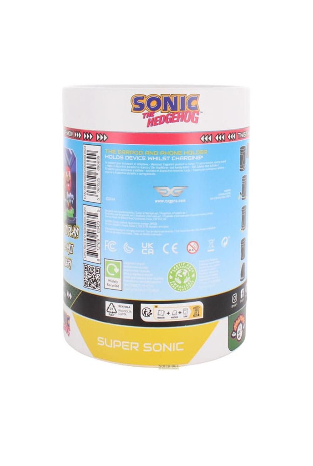 Confezione porta auricolari e telefono Sonic the Hedgehog, progettata per la ricarica.
