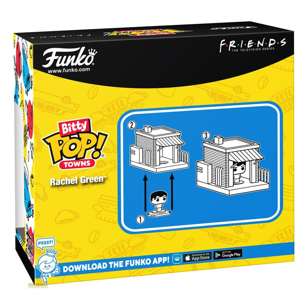 Pudełko Funko Bitty Pop! Towns Rachel Green z serialu Friends z instrukcją.