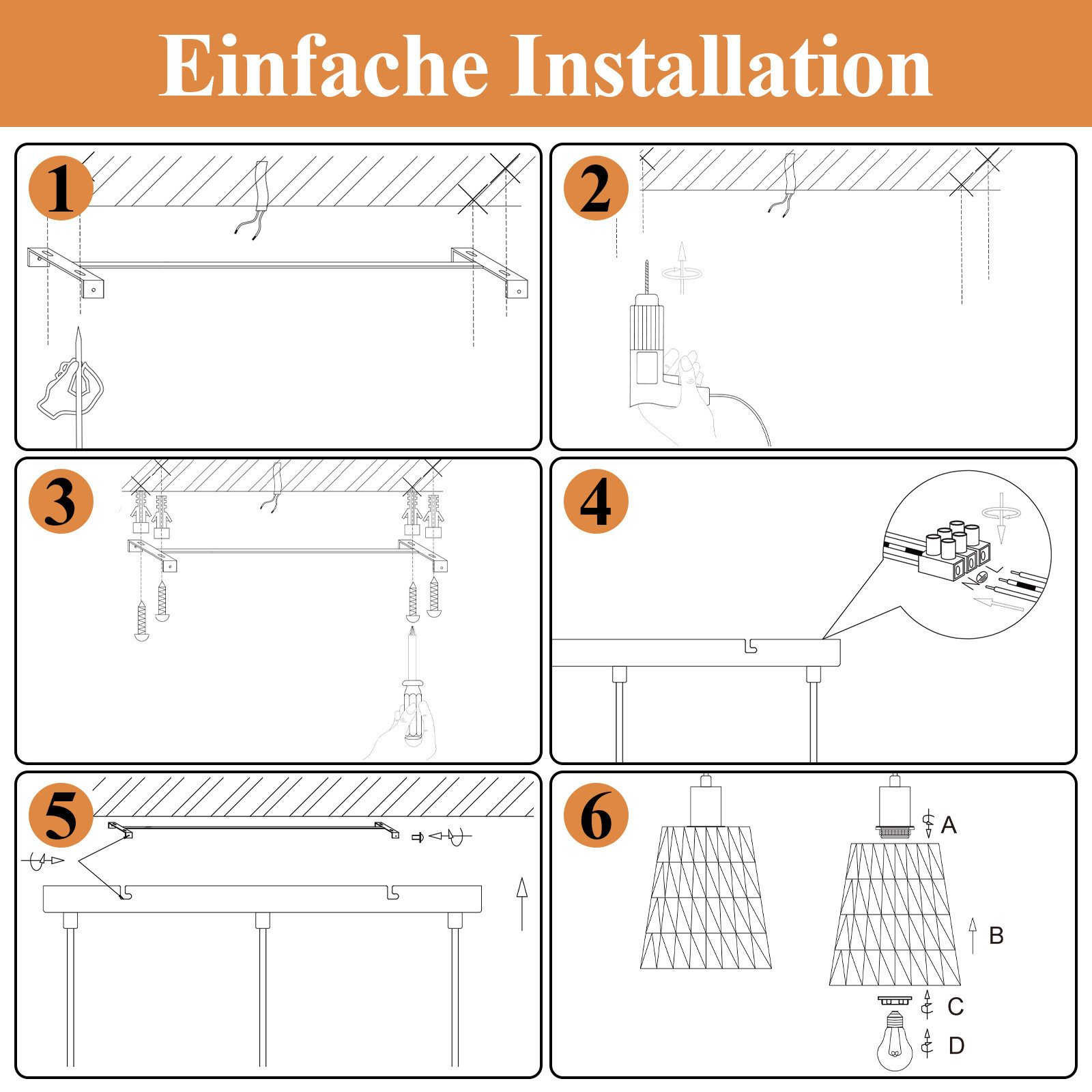 Guida passo passo per una facile installazione di una lampada.