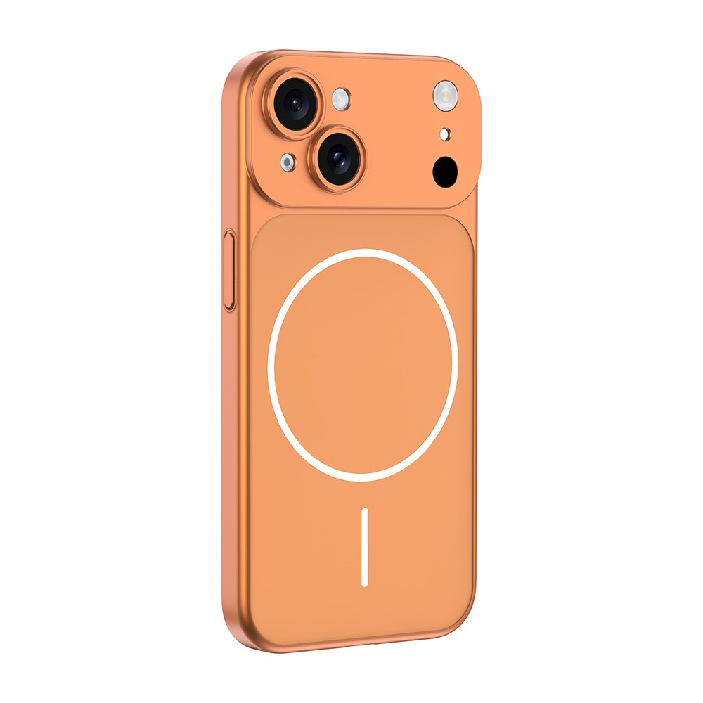 GPACK iPhone 15 Uyumlu Spark M-Safe Şarj Özellikli Kamera Korumalı Telefon Kılıfı Turuncu