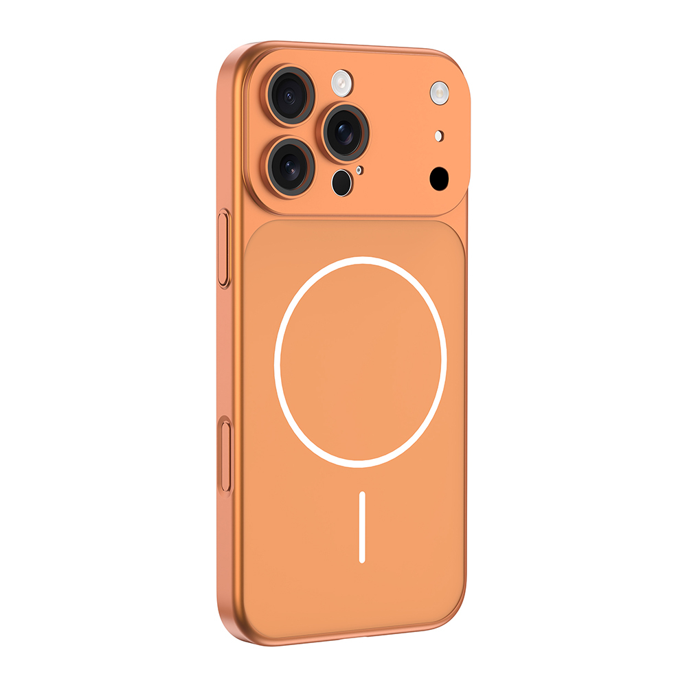 GPACK iPhone 13 Pro Max Uyumlu Spark M-Safe Şarj Özellikli Kamera Korumalı Telefon Kılıfı Turuncu