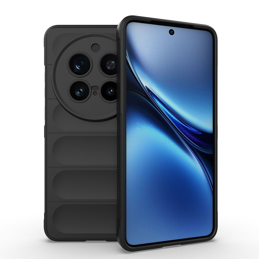 Belirgin kamera modülüne ve mavi duvar kağıdına sahip siyah bir akıllı telefon.