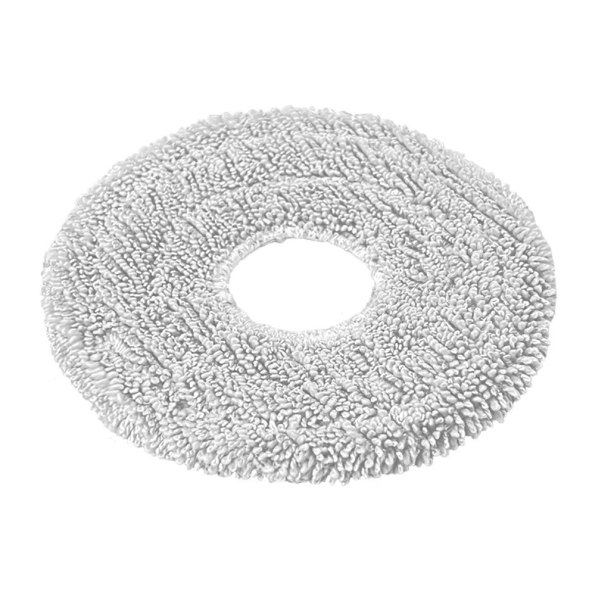 A gray, round cleaning pad with a hole in the center.
