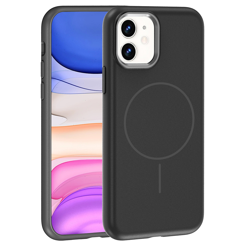 GPACK iPhone 11 Uyumlu Edi Silikon M-Safe Şarj Özellikli Telefon Kılıfı Siyah