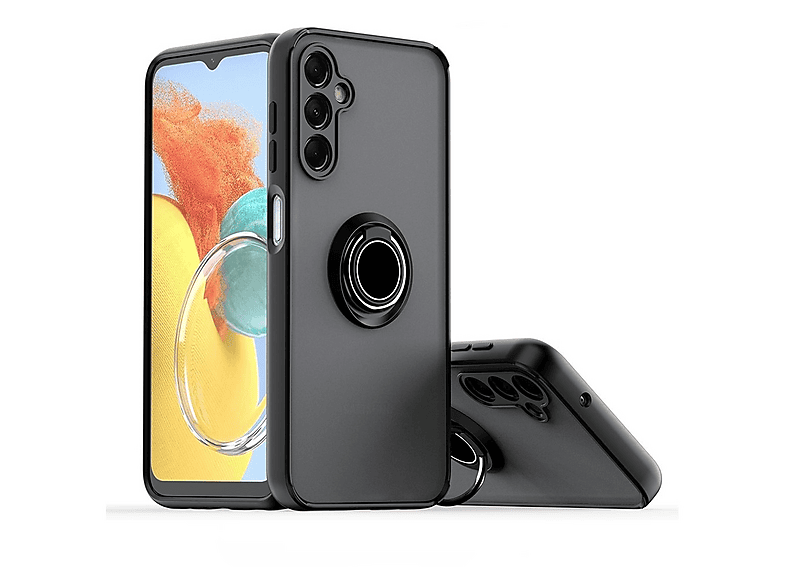 GPACK Samsung Galaxy A17 Uyumlu Montreal Yüzüklü Mıknatıslı Silikon Telefon Kılıfı Siyah