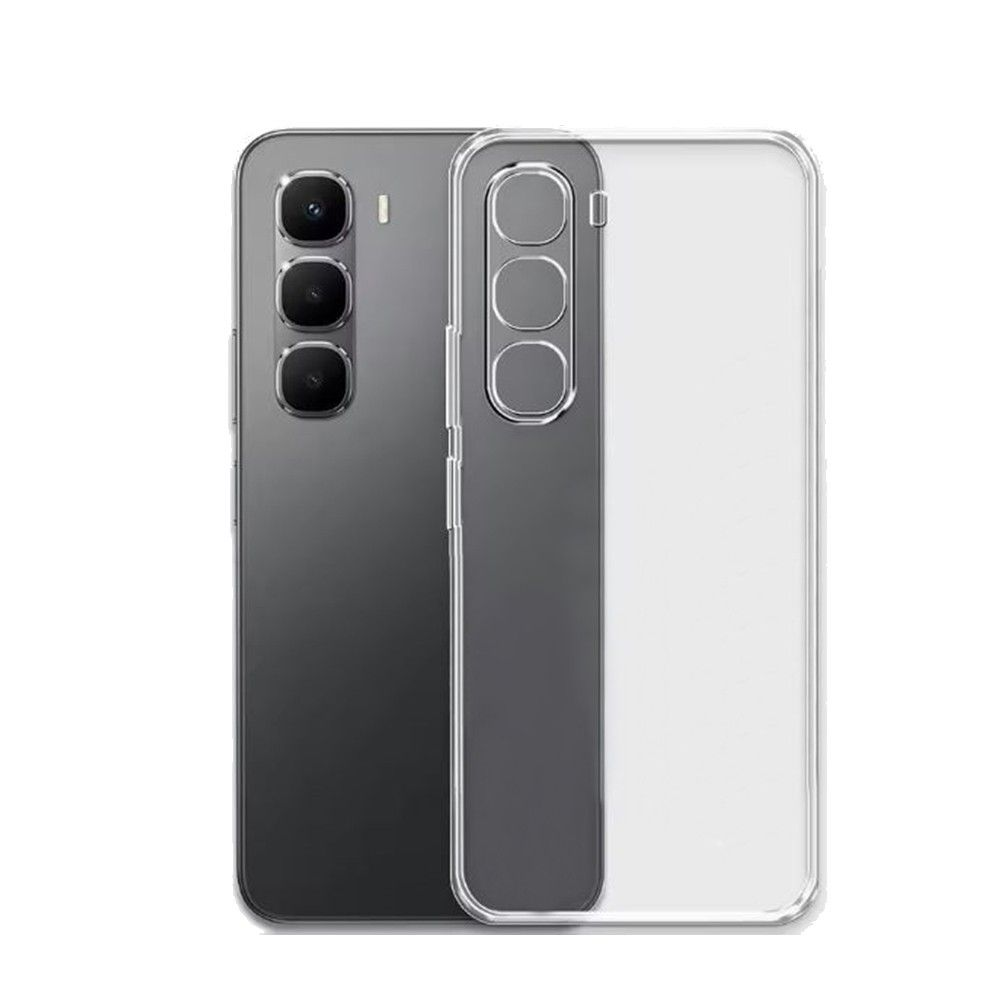 Şeffaf telefon kılıfı siyah bir akıllı telefonun yanında.