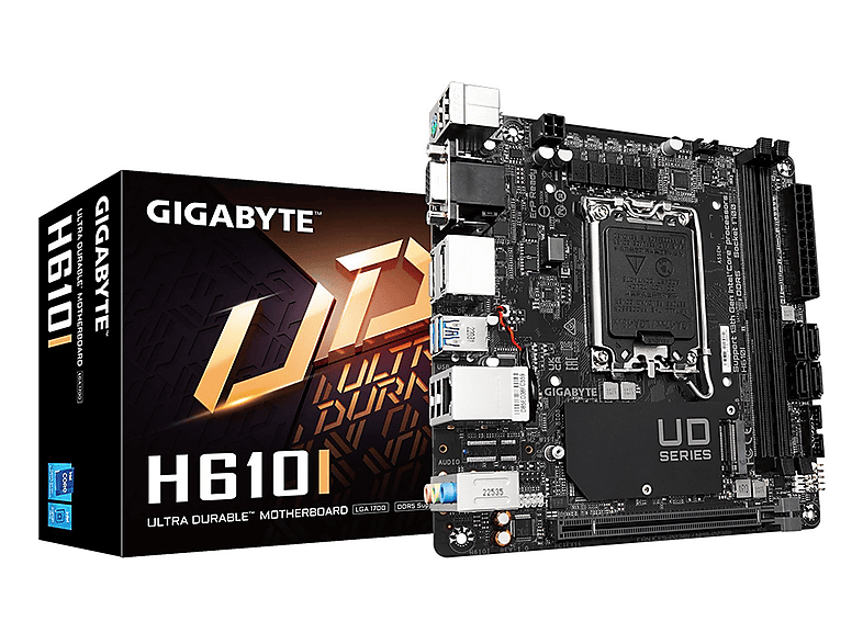 GIGABYTE H610I Mainboard Schwarz