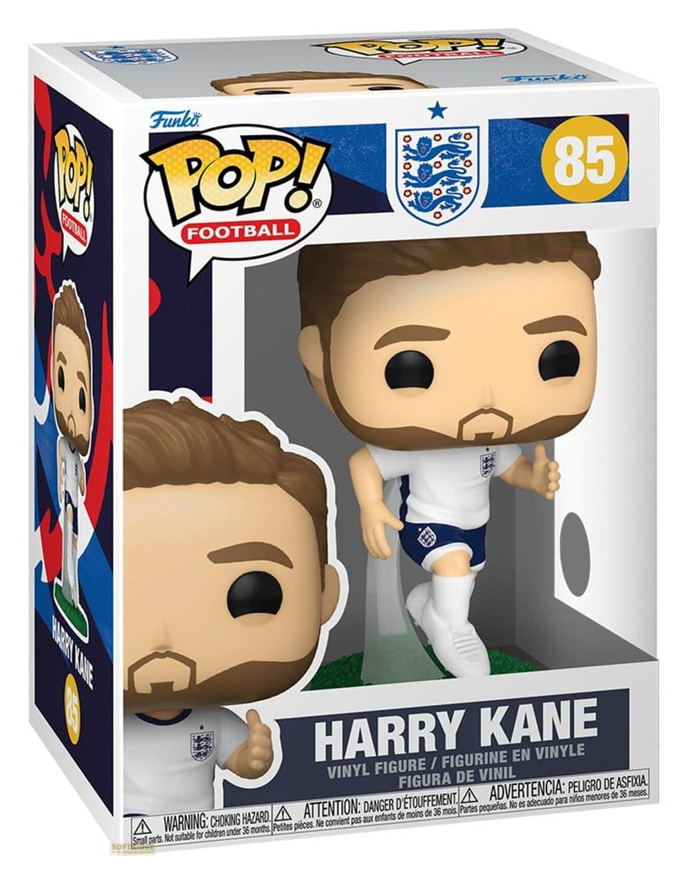 Funko Pop! Harry Kane Vinylfigur in England-Trikot, Nummer 85.