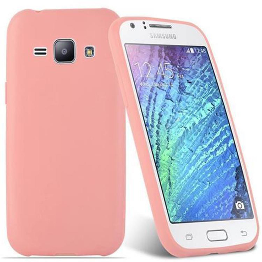 Due smartphone Samsung rosa, uno frontale con schermo, uno posteriore.