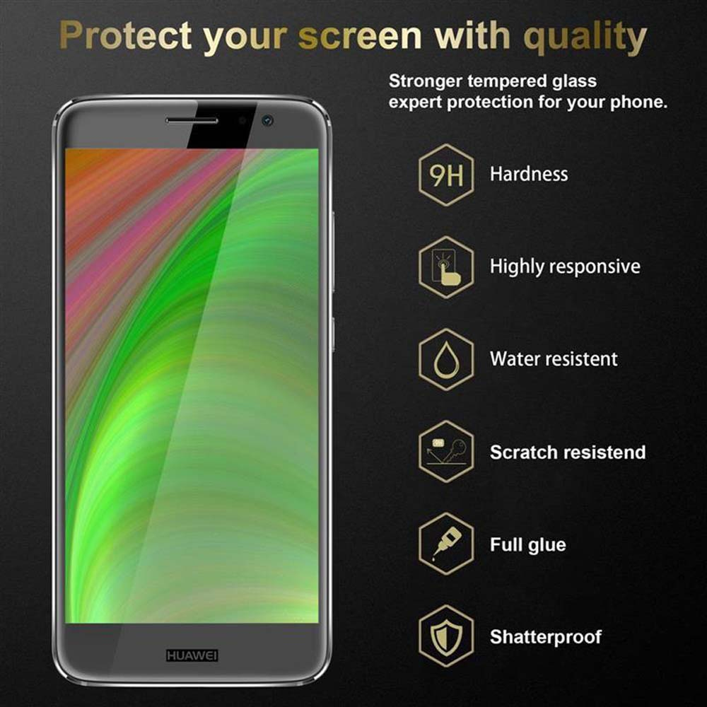 Uno smartphone con schermo colorato e funzionalità protettive.
