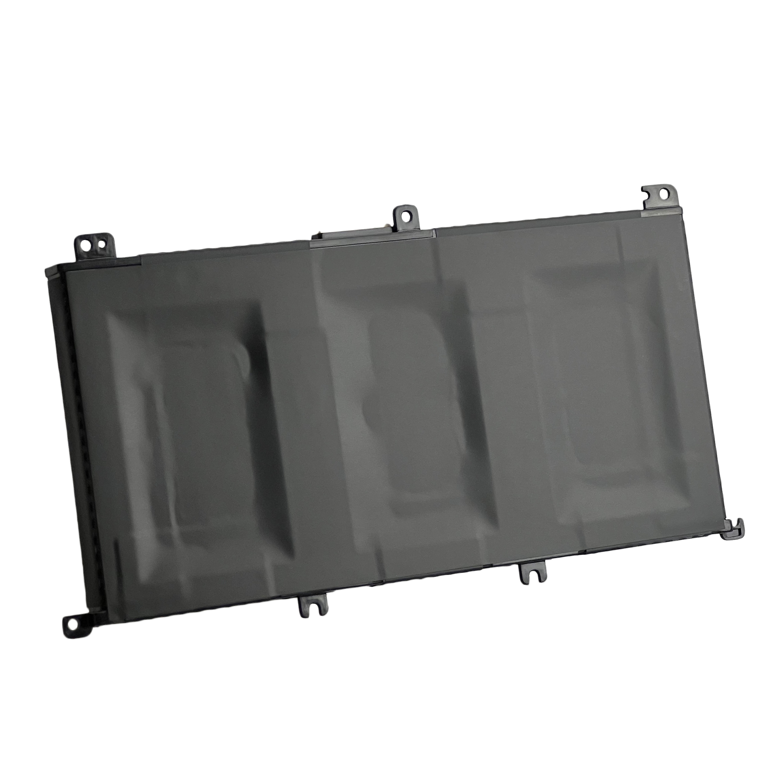 Szary akumulator do laptopa z wieloma zaczepami montażowymi.