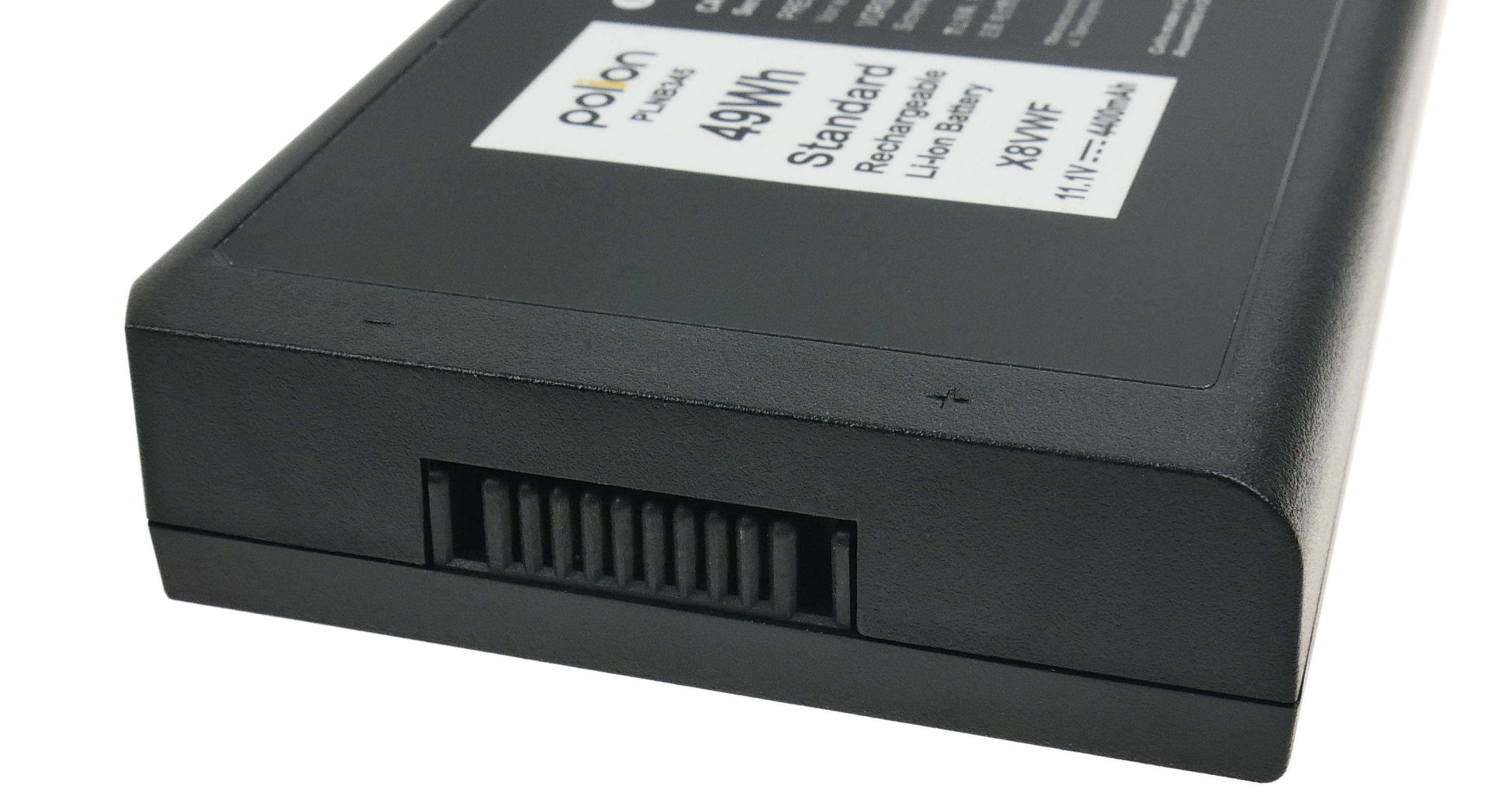 Czarna bateria z etykietą: 49Wh, Li-Ion, 11.1V 4400mAh.