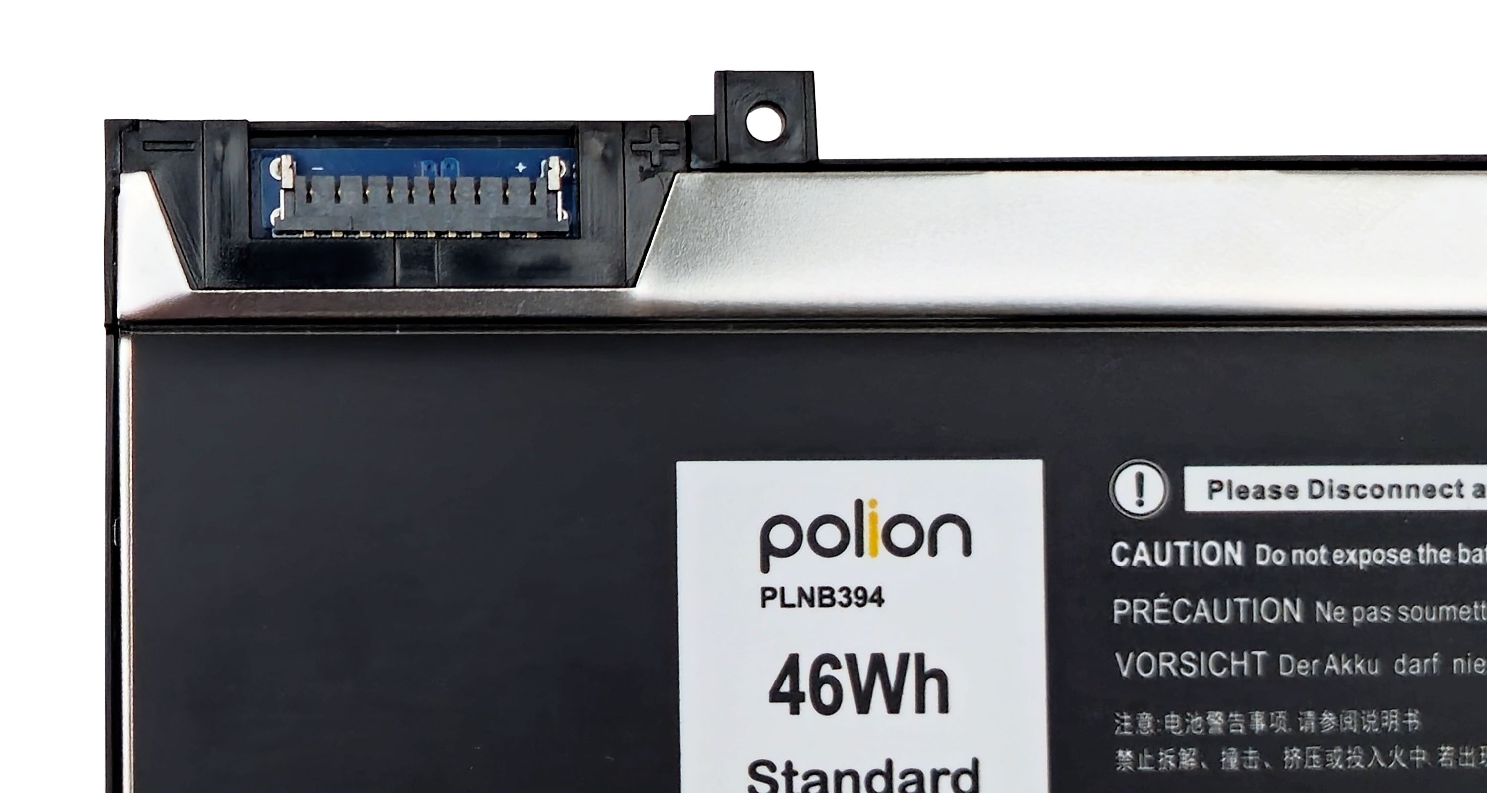 Bateria laptopa ze złączem i etykietą "46Wh Standard".