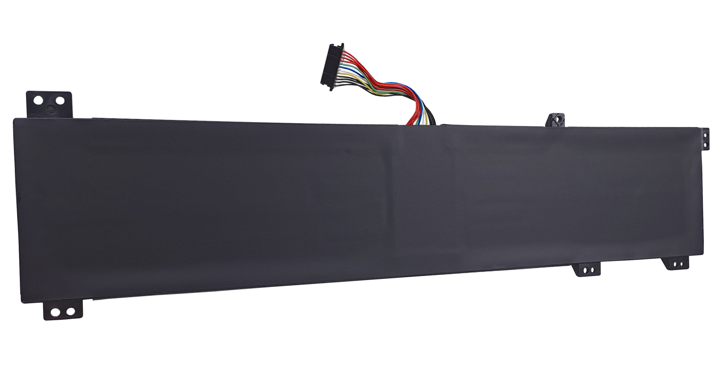 Czarna bateria do laptopa z przewodami.